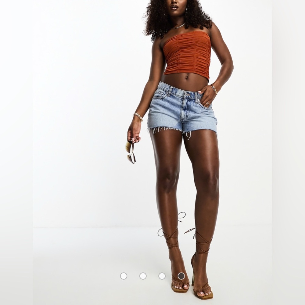 ASOS Rust Ruched Tube or Corset Top